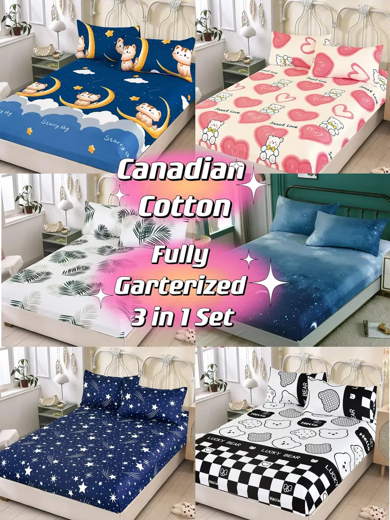 Waterproof Mattress Protector Quilted Cotton Sheet (With Stretch