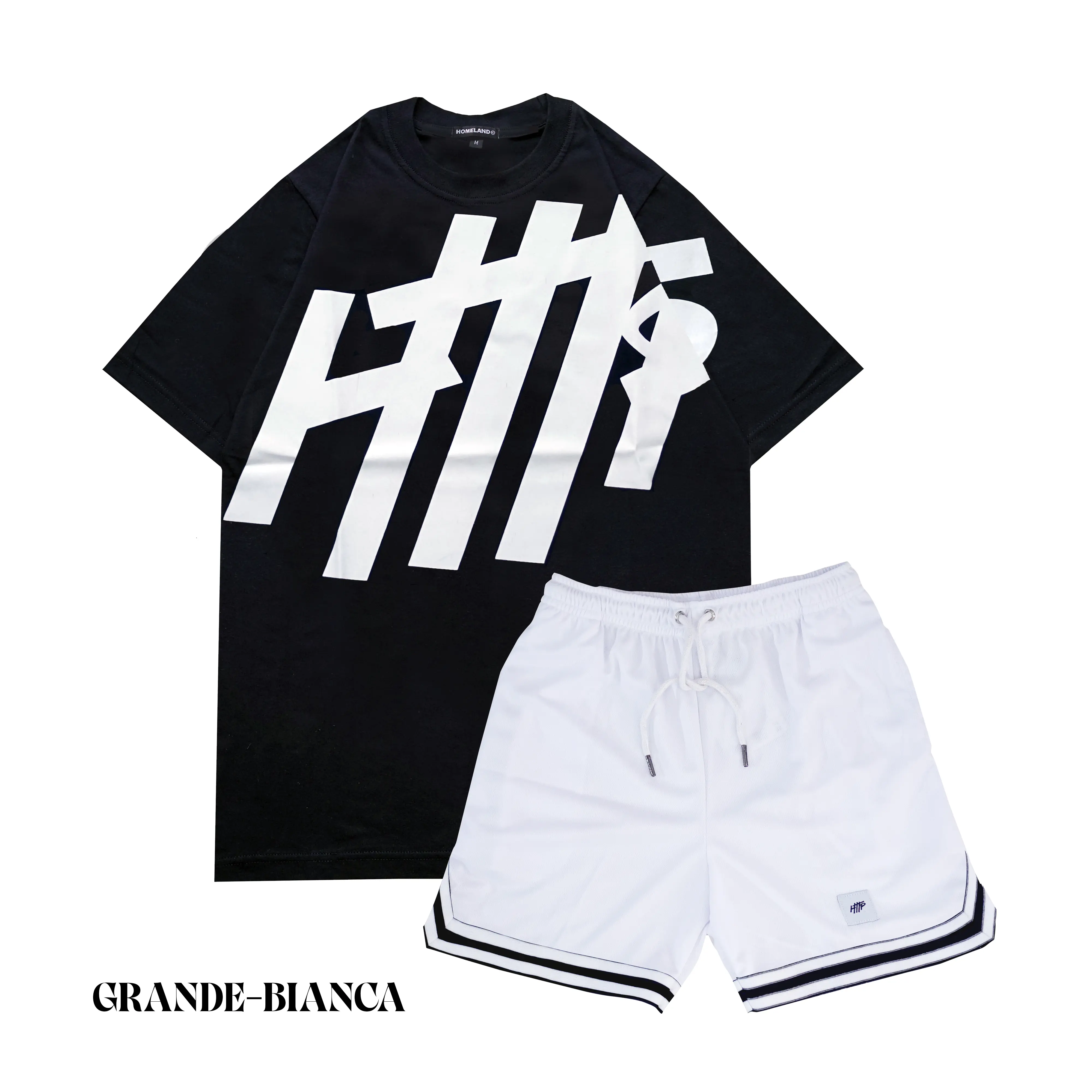 Homeland Timeless Treasury Product - Bundling Kaos Satuset Celana Boardshort Baju Satu stel Lengan pendek Pria panjang combed Polos Hitam Distro Katun Setelan Casual
