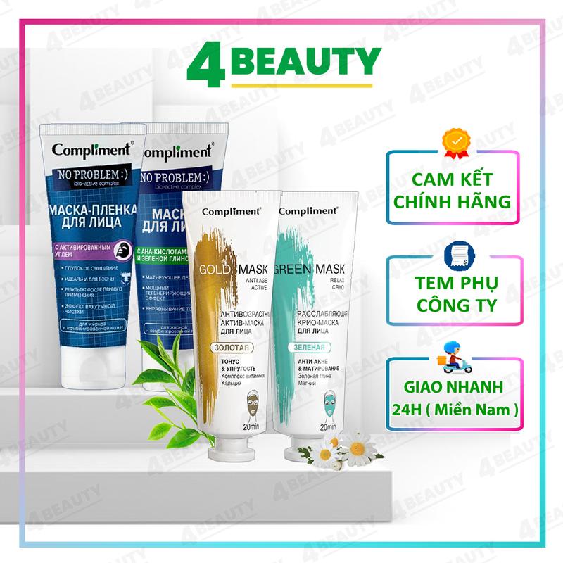 Mặt Nạ Đất Sét Chăm Sóc Da Compliment No Problem Mask Dưỡng Da Giảm Mụn Kiềm Dầu Phục Hồi Da Chống Lão Hoá