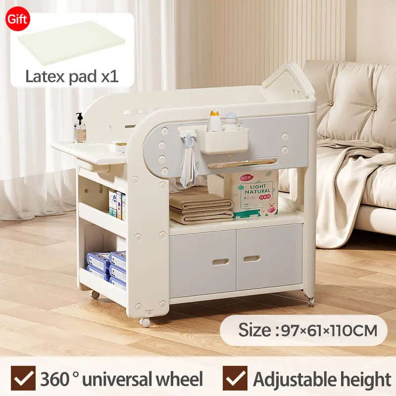 【SHIP FROM SG】Baby Diapers Changing Table/Movable Diaper Changing Station/Multi-Functional Baby Bed Bath Bed