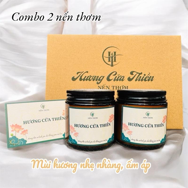 Combo 2 Nến Thơm - Hương Cửa Thiền - Mùi Gỗ Thông Trầm Ấm - Thư giản An thần tịnh tâm ấm áp không gian sống.