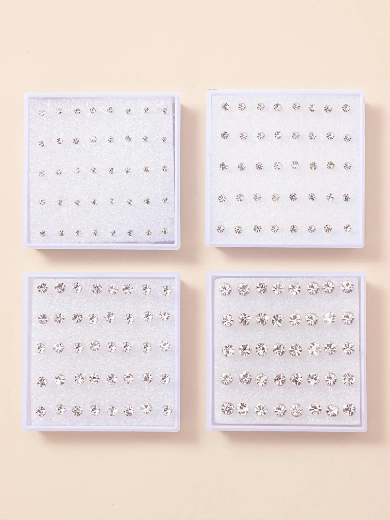 Summer 2024 Fashion Simple Rhinestone Decor Stud Earrings, Daily Wearable, 20 Pairs Casual Jewelry for Women, Fashion Accessories for Party, Daily Life