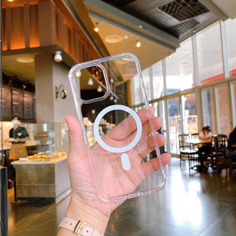 Ốp Lưng iPhone MAFSAFE TRONG SUỐT TPU Silicon Mềm 4 Góc Cao Cấp Chống Sốc Bảo Vệ Camera - iP 7 8 Plus X XS 11 12 13 14 15 16 Pro Max