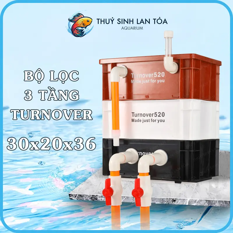 Thùng lọc hồ cá cảnh 3 tầng, baki dàn mưa, đầy đủ ống nối lọc baki lọc bể, vật liệu lọc và máy bơm đi kèm (tuỳ chọn) 0