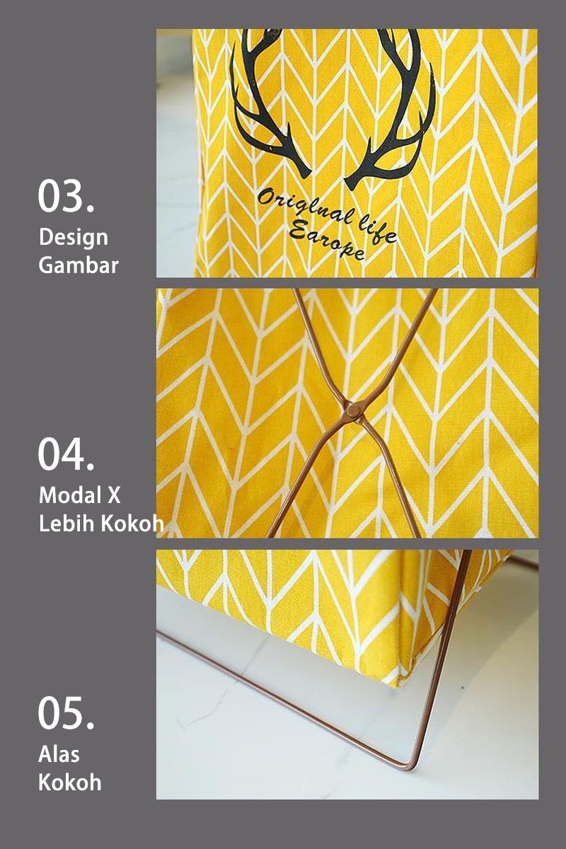 Product Introduction of Dejavu Laundry Bag Keranjang Baju Lipat Tempat Pakaian Kotor Laundry Basket Tempat Cucian Baju Penyimpanan Mainan Anak Serbaguna HSB217 20