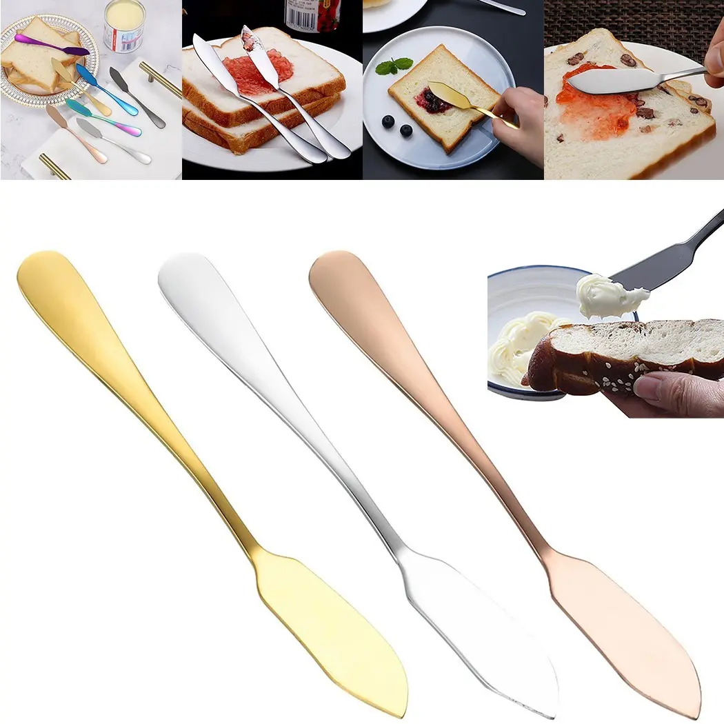 14.3×1.6cm Stainless Steel Butter Spreader Easy Spread Cold Hard Butter Cheese Jams Cheese Knives Cheese Tools Kitchen Tool