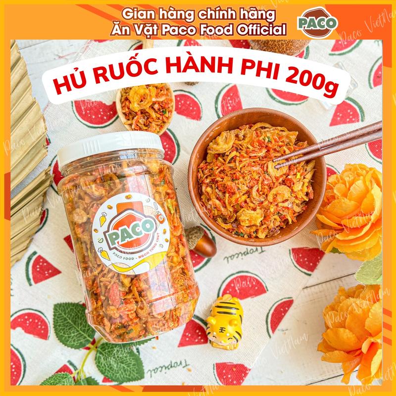 lẻ 1 hủ 200g ruốc và hành phi Paco Food đã qua sàn lựa kĩ càng hành phi miếng nguyên siêu ngon ăn kèm bánh tráng trộn bánh Food snacks Ăn Vặt