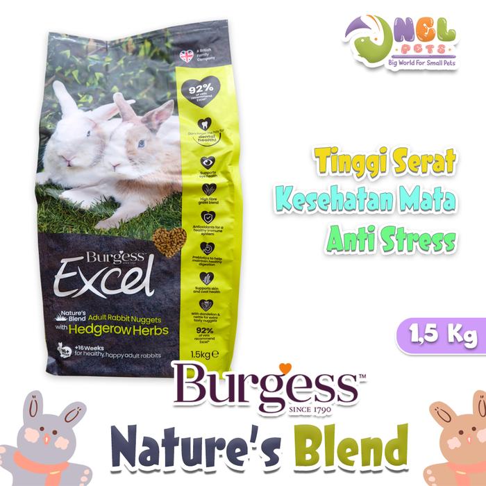 Gambar BURGESS EXCEL NATURE'S BLEND 1,5 KG dari Onel Pets Store Kab. Tangerang Tokopedia