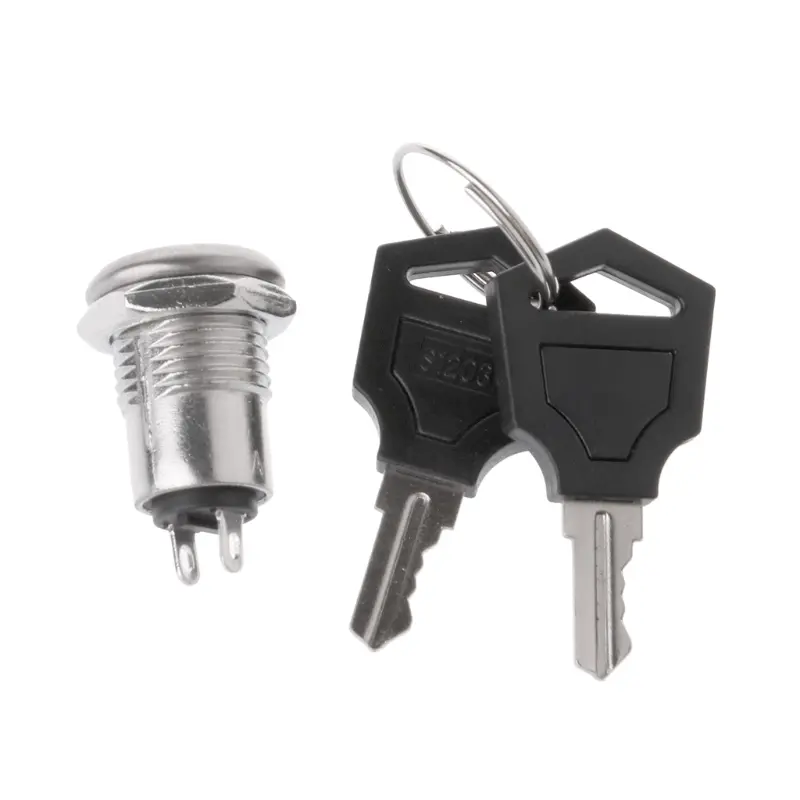 2 Positions ON/Off Metal Keylock Switch With 2 Keys 2 Terminals ...