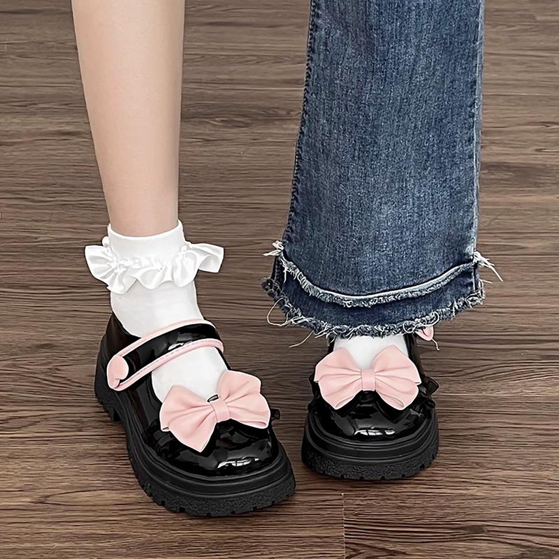 Giày Da Nữ Lolita Mary Jane, Dễ Thương, Nhật Bản, Màu Đen, Mùa Xuân Và Mùa Hè Mới, Đế Dày, Bơm JK Linh Hoạt Năng