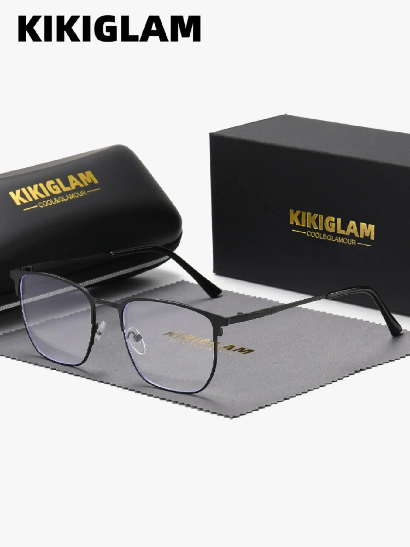 Unisex Stylish Square Full-frame Glasses, Anti-blue Light Eyeglasses, Fashion Modern Eyeglasses for Outdoor Activities