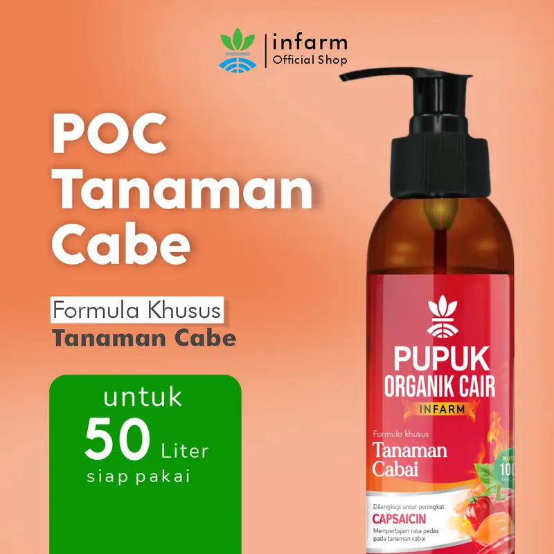 Infarm Pupuk Orgnaik Cair Tanaman Cabai 100 Ml Pupuk Cabai Organik Pupuk Tanaman Organik 1