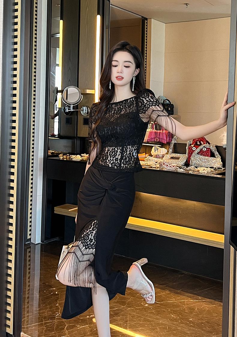 Product Introduction of Áo Sơ Mi Ren Thiết Kế Hotie Kiểu Pháp, Tay Áo Tua Rua Nhìn Xuyên Thấu, Hàng Mới Về, 20504 Nữ Top Women Shirt Umi 15