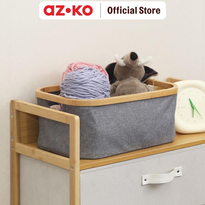 Azko Store Box Jual AZKO Stora Kotak Penyimpanan Soft Sleeve Pocket Bamboo Storage Box ...