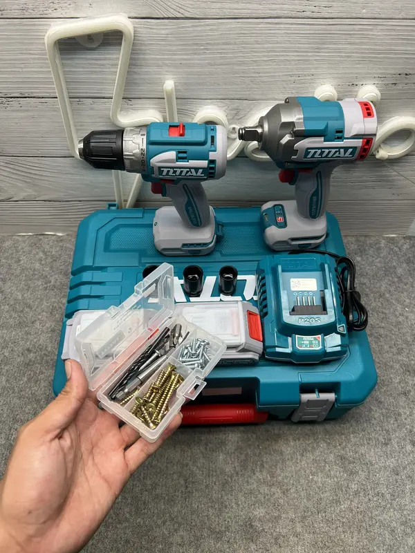 Bộ combo máy siết bulong TIWLI2040 & máy khoan vặn vít TDLI204531 Không Chổi Than dùng pin 20V (TCKLI20271) 3