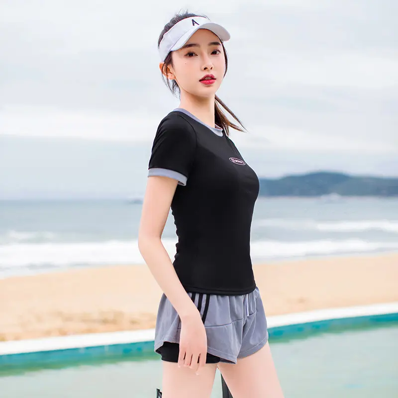 (M/L/XL) Đồ bơi, đô tập hai mảnh tay ngắn kín đáo kiểu dáng thể thao, có LÓT hai lớp bikiniMe Sport R23 Chạy Bộ 6