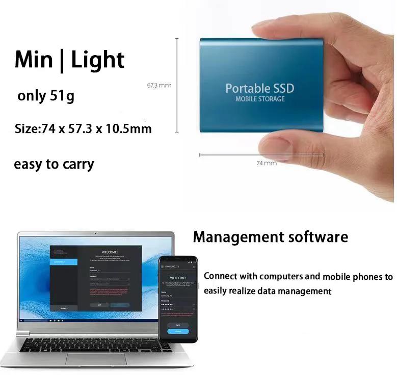 Product Introduction of 1.8"  disco duro externo USB 3.0 Type C   ssd external hard drive 500GB 1TB 2TB for laptops  Desktop 3