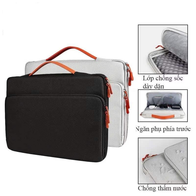 Túi Chống Sốc Laptop, Macbook 14 inch - 16 inch Cao Cấp - Túi Đựng Laptop Chống Nước 2 Ngăn Đa Dụng