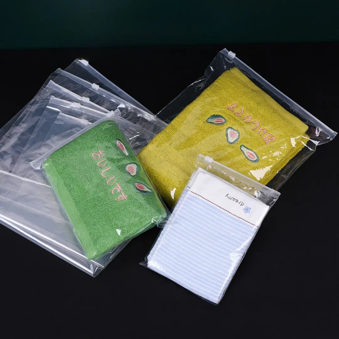 High Transparency Storage Bag, Zipper Bag PE High Transparency Clothing Bag, Frosted Packaging Self-sealing Zipper Bag Organiser Plastic