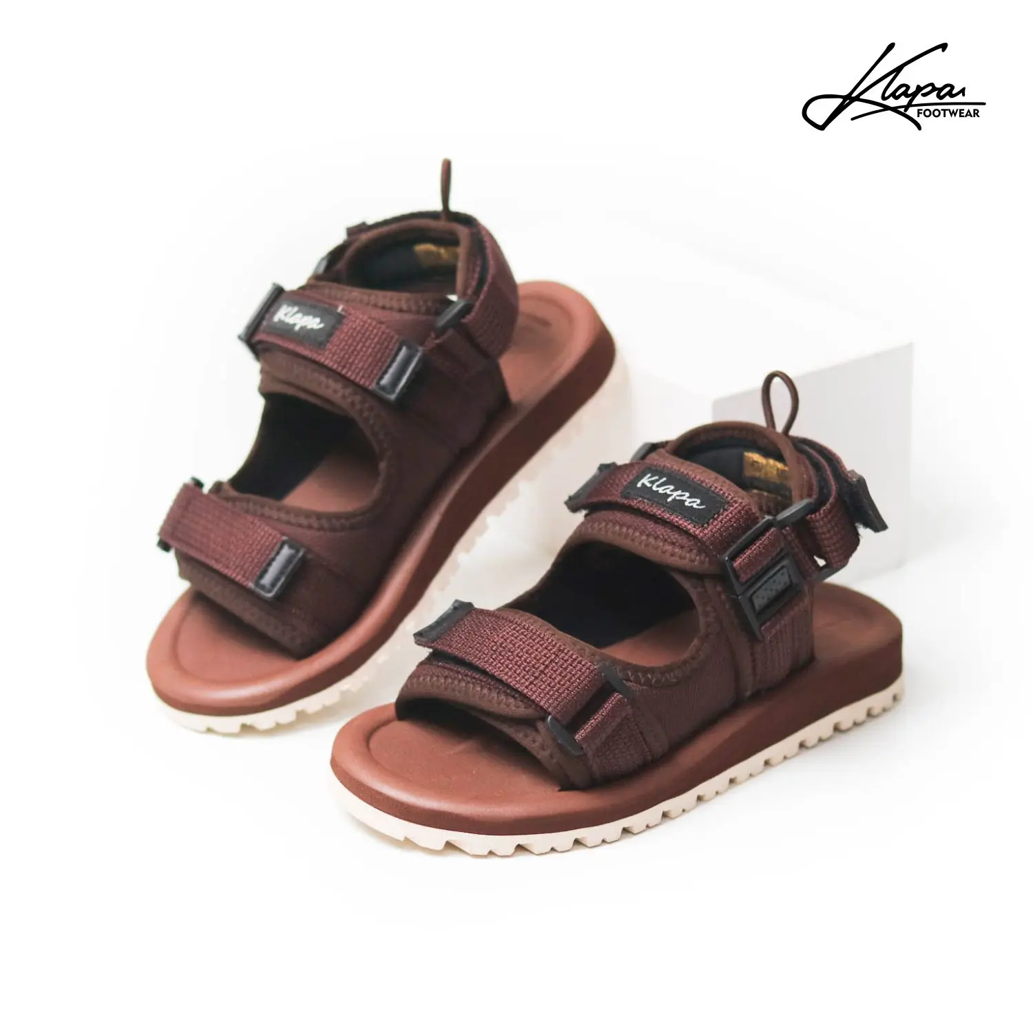 Klapa Kids - Sandal Anak Cowok Laki Perempuan Luxy Series Fashion Anak Tali Belakang Sol Putih (Luxury) Alas Kaki