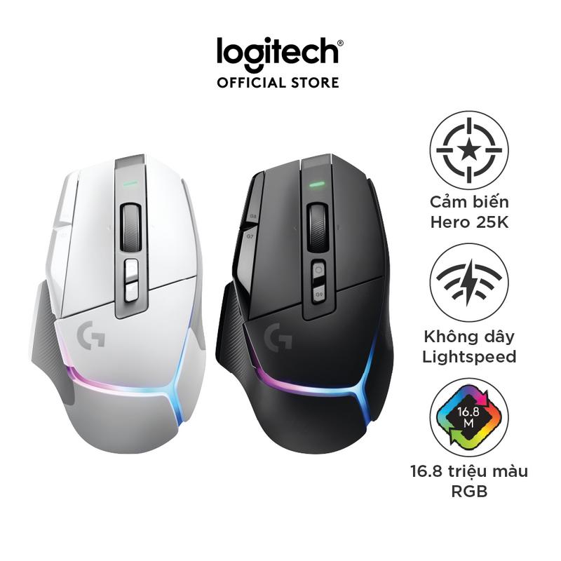 Chuột game không dây Logitech G502 X PLUS LIGHTSPEED – switch LIGHTFORCE Hybrid, RGB Lightsync, Cảm biến Hero 25K, Windows/Mac OS