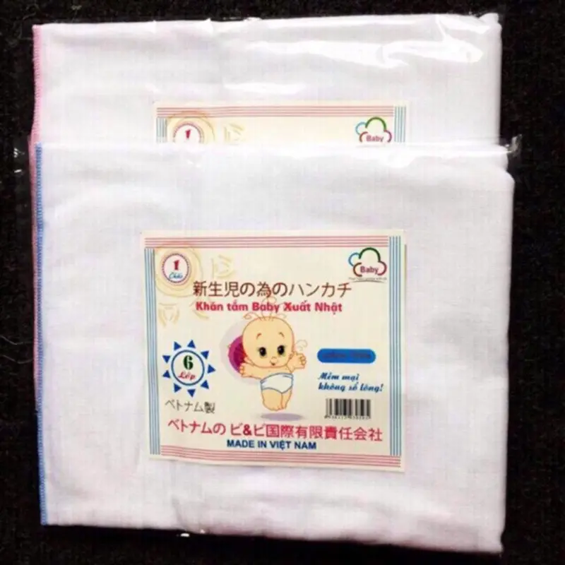 Khăn xô tắm Baby xuất nhật 4-6 lớp cho bé sơ sinh 3