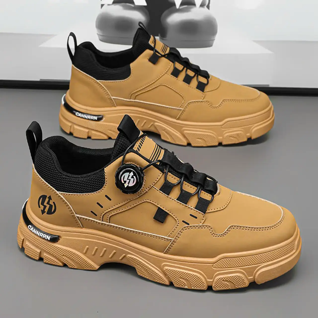 Giày sneaker nam  LAKINTA giày nam nút vặn đế cao su GH801