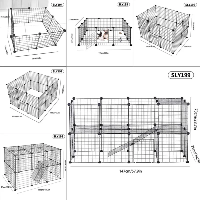 Pet Cage, Multi-layer Pet Fence, Pet Cage for Indoor Use, Pet Training Cage, Pet Supplies for Small Medium Dogs & Cats 1