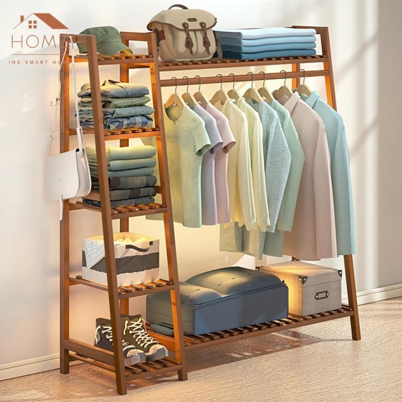 ⎈GIẢM 50%⏎ Tủ Treo Quần Áo Gỗ Tre , Kệ Treo Quần Áo Hàng Nhập Khẩu 1