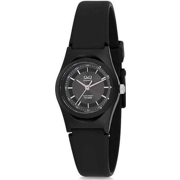 Q&Q Original Jam Tangan Remaja VQ03 & VQ87 Series - Karet- Hitam Kaca Rubber 4