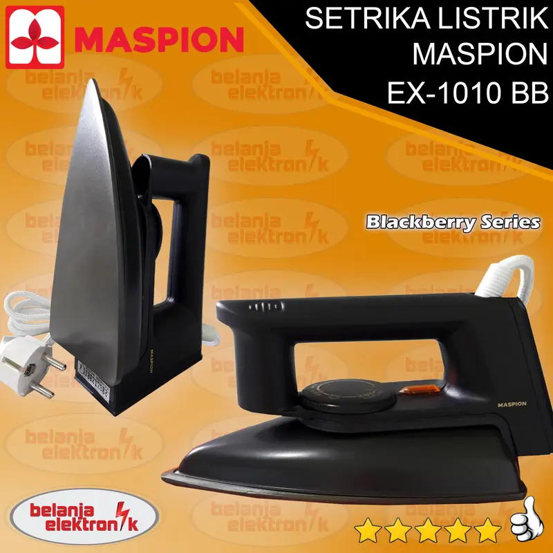 SETRIKA LISTRIK MASPION EX-1010 BB BLACKBERRY SERIES 1