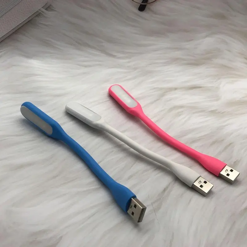 3pcs Bendable Mini USB Light, Foldable Adjustable Desk Mini Lamp, Portable Flexible Reading Light Gadgets for The Home, Bedroom, Office 4