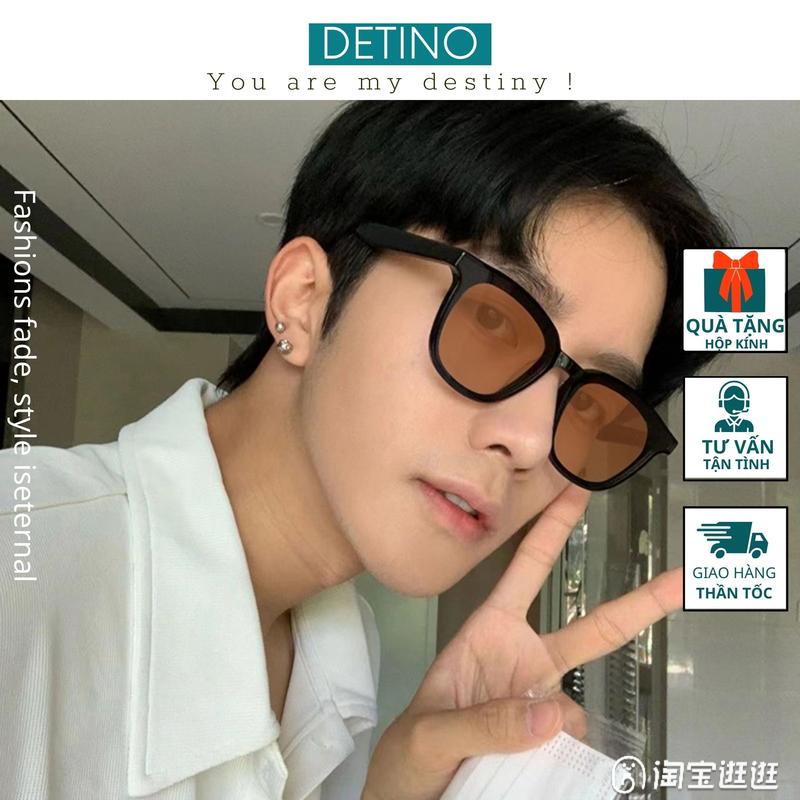 Kính mát nam nữ gọng vuông tròn, mắt kính râm thời trang chống nắng - tia UV unisex đẹp DETINO K5