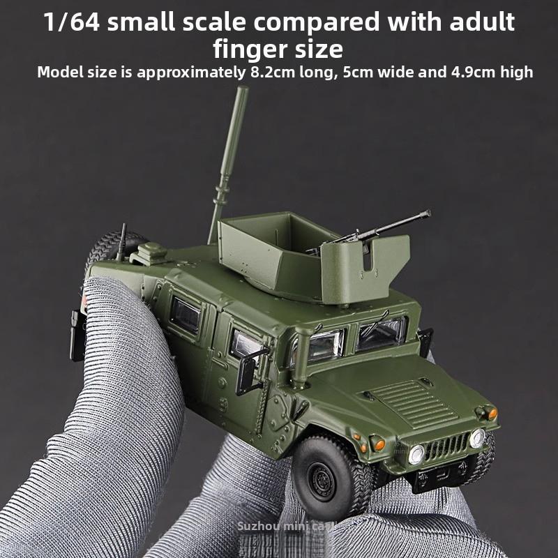 1:64 armored vehicle model M1151 alloy simulation vehicle model GAZ Tiger anti-tank missile vehicle model 3