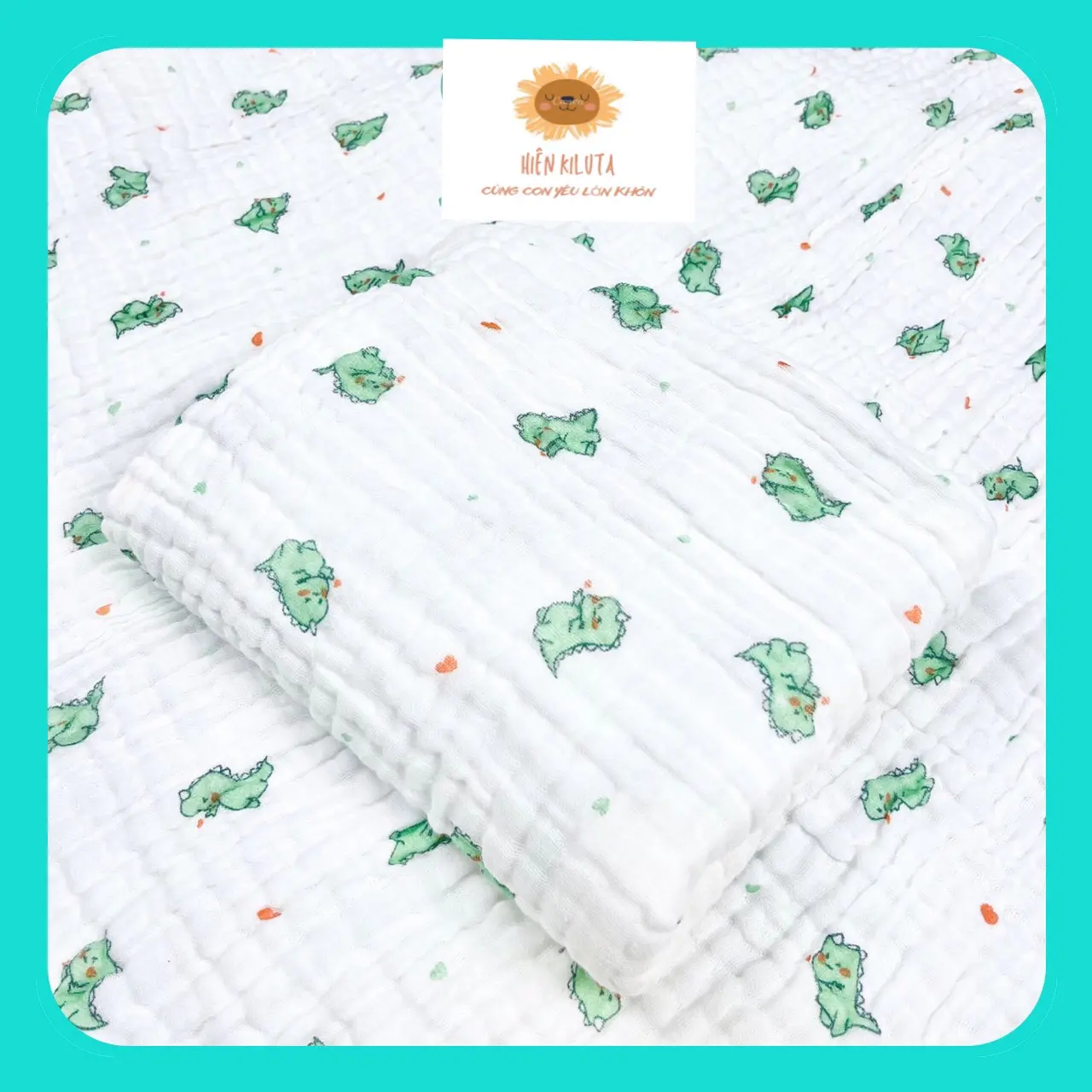 Khăn Tắm / Khăn Quấn / Khăn Ủ Xô Cotton 6 Lớp, Khăn Tắm Xuất Nhật Mềm Thấm Hút Tốt An Toàn Cho Bé Sơ Sinh-Hiên Kiluta Voi