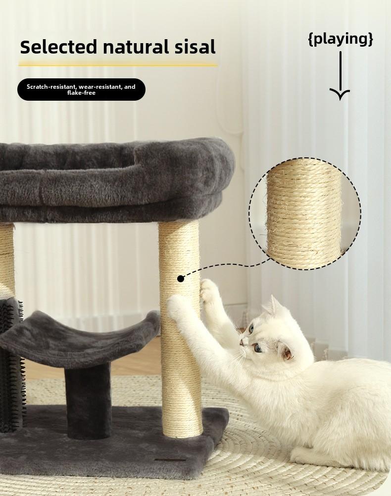 Product Introduction of Cat Climbing Frame Cat Nest Cat Tree Integrated Shelf Small Jumping Platform Scratching Pole Sisal Wear-Resistant Cat Climber Cat Toy 2