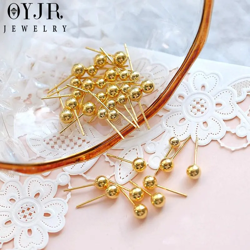 OYJR Ladies personality titanium stainless design round ball shape simple gentle 2