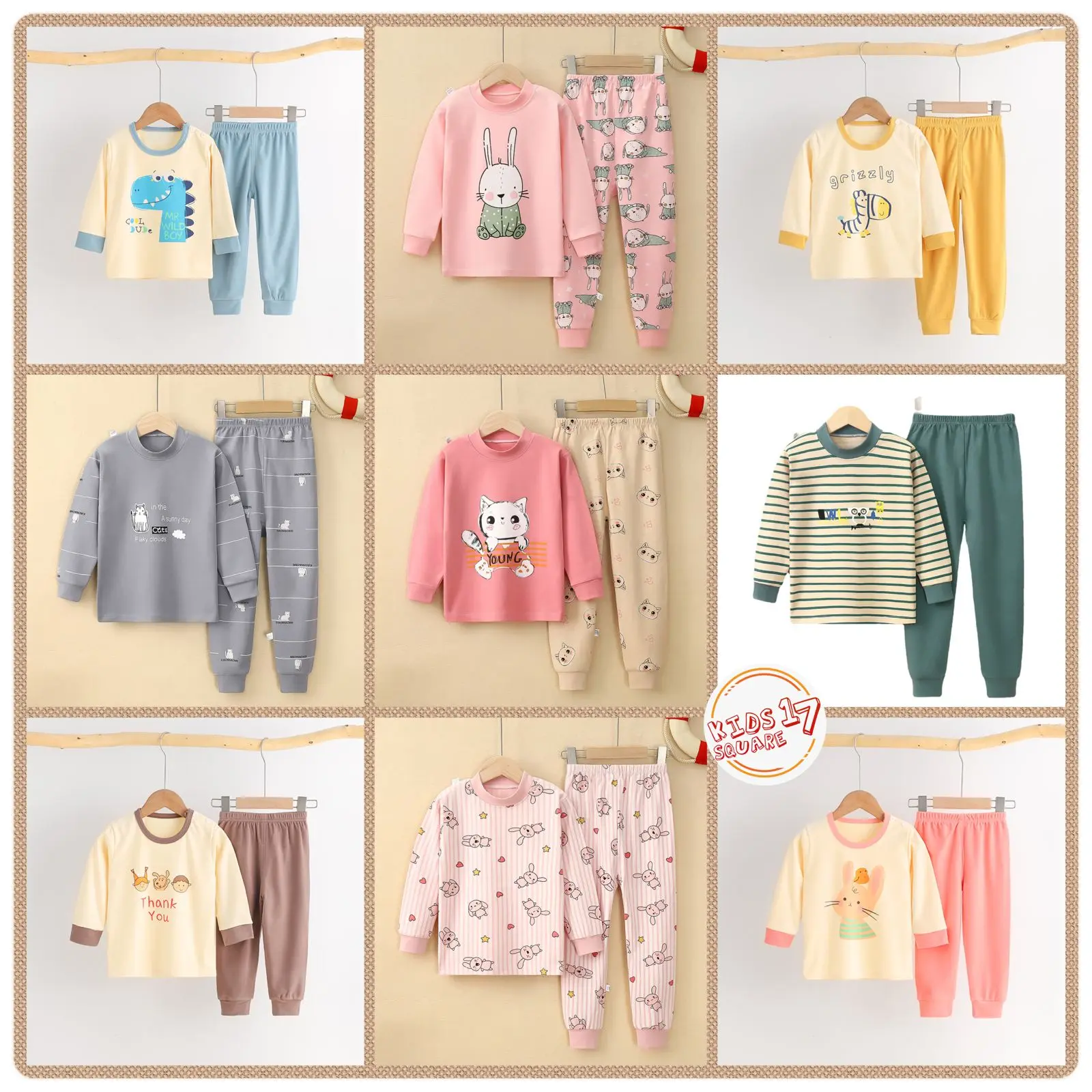 SETELAN PIYAMA ANAK IMPORT PREMIUM , SETELAN ANAK LENGAN PANJANG 1-6 TAHUN , SETELAN TIDUR ANAK, KAOS TANGAN PANJANG ANAK