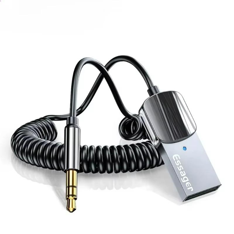 Wireless BT Aux Adapter: Handsfree Car Receiver with USB & 3.5mm interface 0