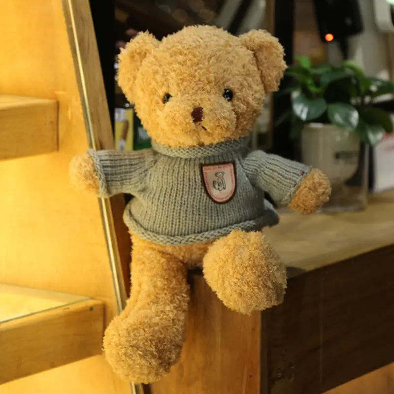 Thú bông gấu Teddy Couple Mặc Áo Len  Cặp Làm Quà Tặng Thú Nhồi Bông Toy Đồ Chơi Phát Nhạc 2