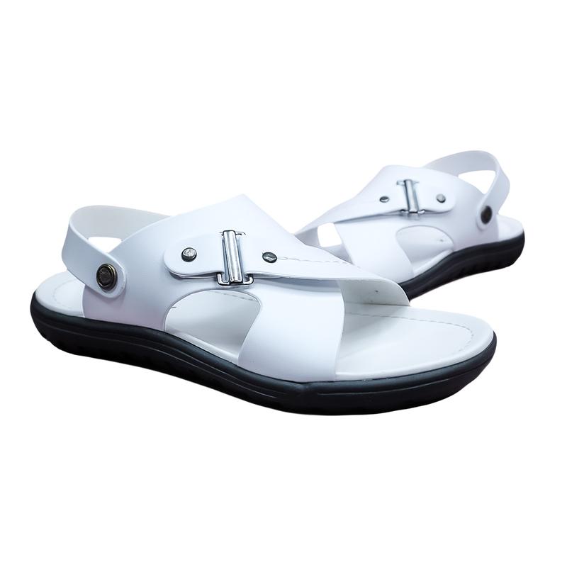 Sandal Selop Kulit  Pria Dewasa Sendal Slip On Cowok Kasual Model Terbaru 3