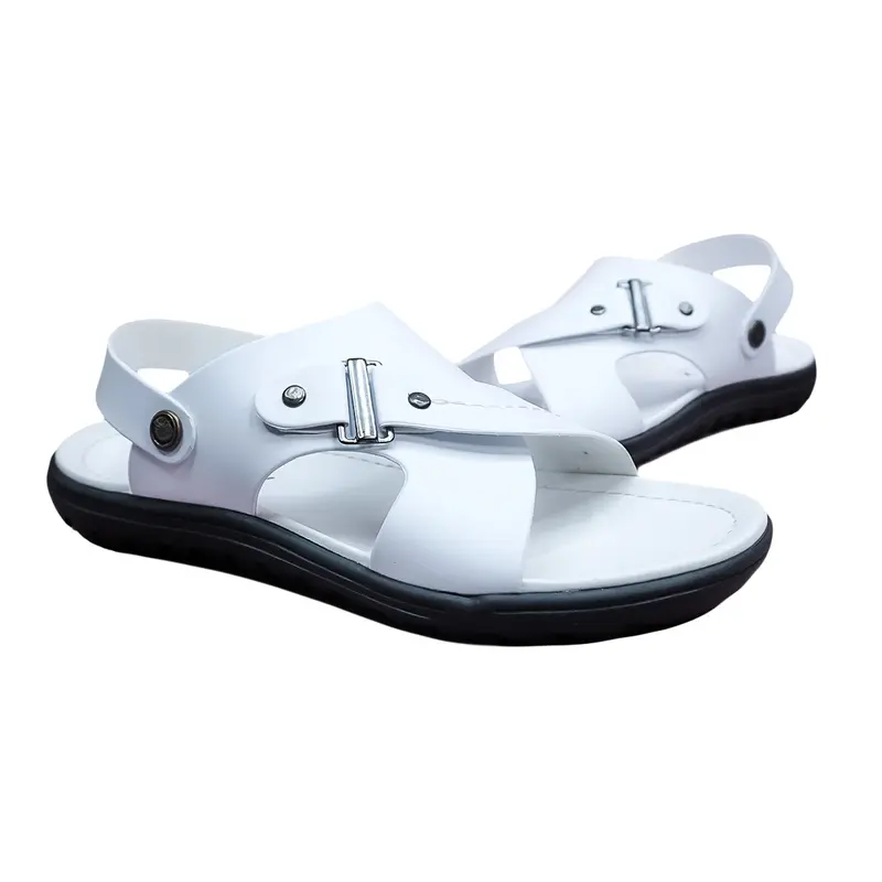Sandal Selop Kulit  Pria Dewasa Sendal Slip On Cowok Kasual Model Terbaru 3