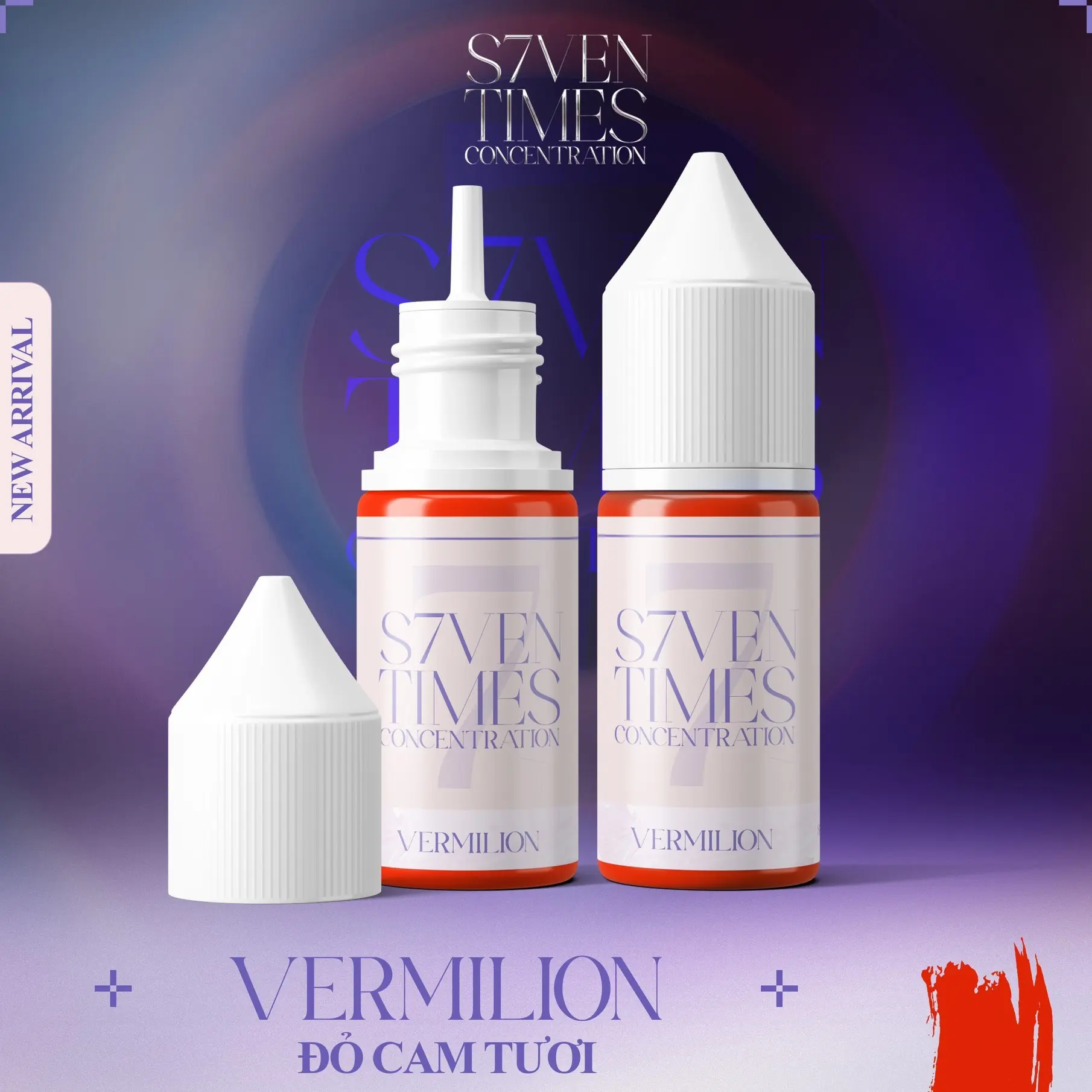 Mực bút 7TIMES Concentration màu Đỏ Cam Tươi (VERMILION)
