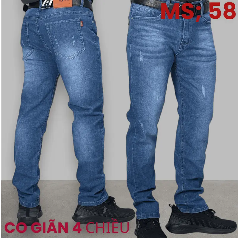 QUẦN JEAN NAM CO GIÃN 4 CHIỀU    Chất liệu bền đẹp, mềm mại, thoáng khí.  Thiết kế ôm vừa vặn, linh hoạt khi vận động.  Dễ phối đồ, phù hợp nhiều phong cách.  Túi tiện lợi, đường may tỉ mỉ.   Sở hữu ngay hôm nay! 1