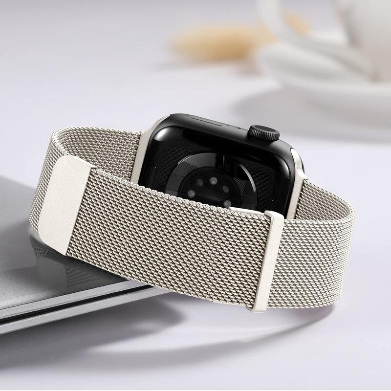 Magnetic Closure Watch Band (Band Only), 1 Count Durable Metal Watch Band for Women & Men, Smart Watch Accessories Compatible with iWatch Series 7 8 6 5 4 3 2 1/Ultra/SE 4