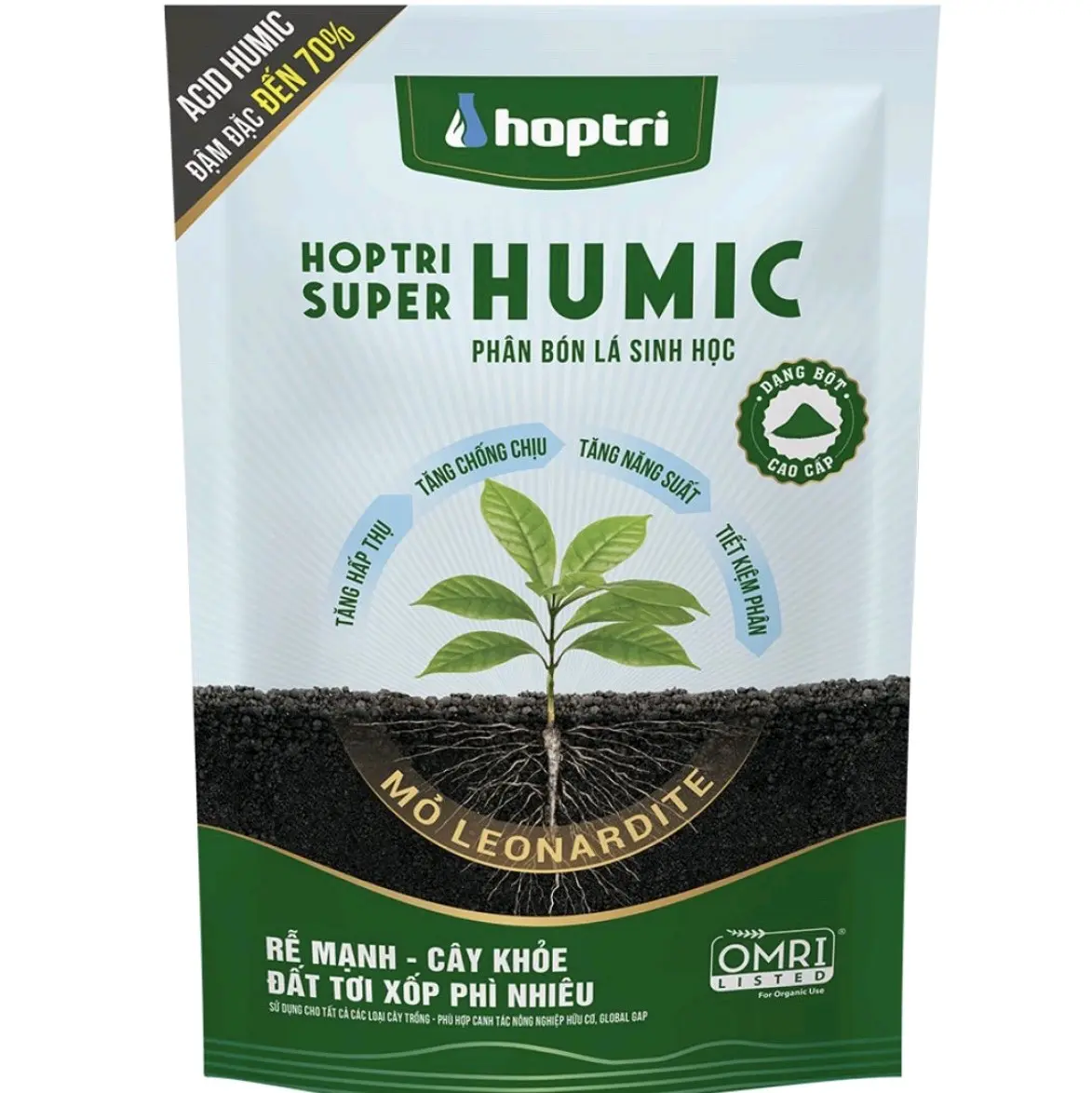 Humic gói 1kg sinh học chuyên sử dụng cho cây trồng cty hợp trí