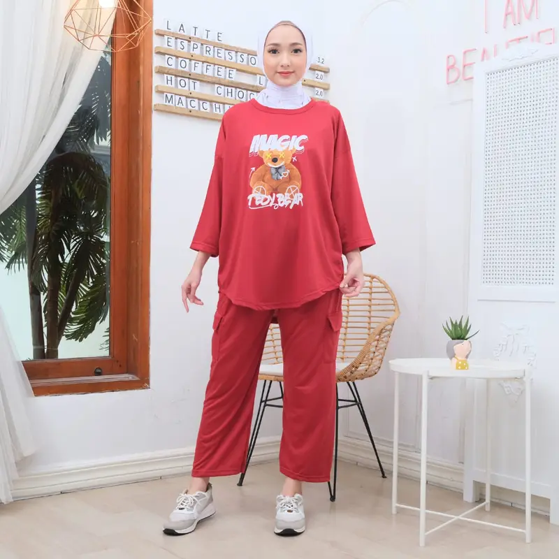 STELAN WANITA BEAR CELANA CARGO ONESET WANITA 2