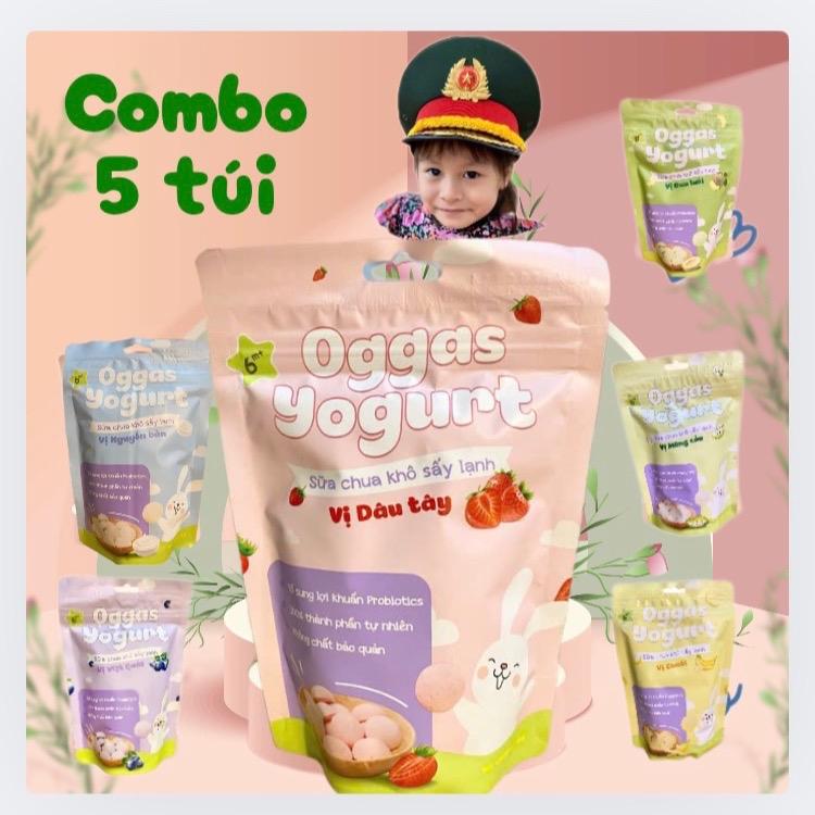 Combo 5 túi Sữa Chua khô Sấy Lạnh Oggas cho bé từ 6 tháng