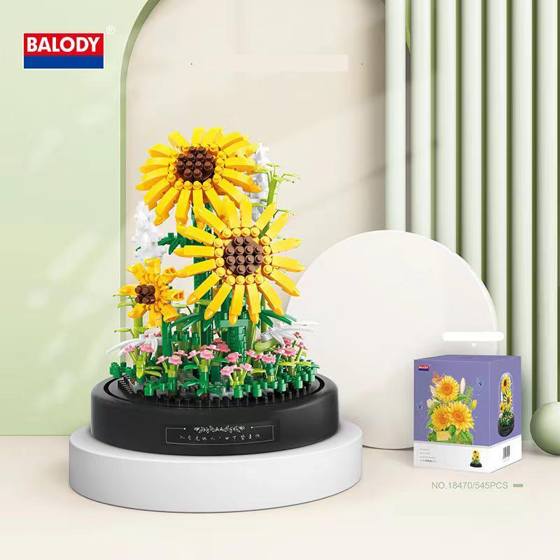 Sunflower Building Block, Creative Flower Design Building Block Toy, Creative Desktop Decoration, Christmas Gift, Santa Presents 6