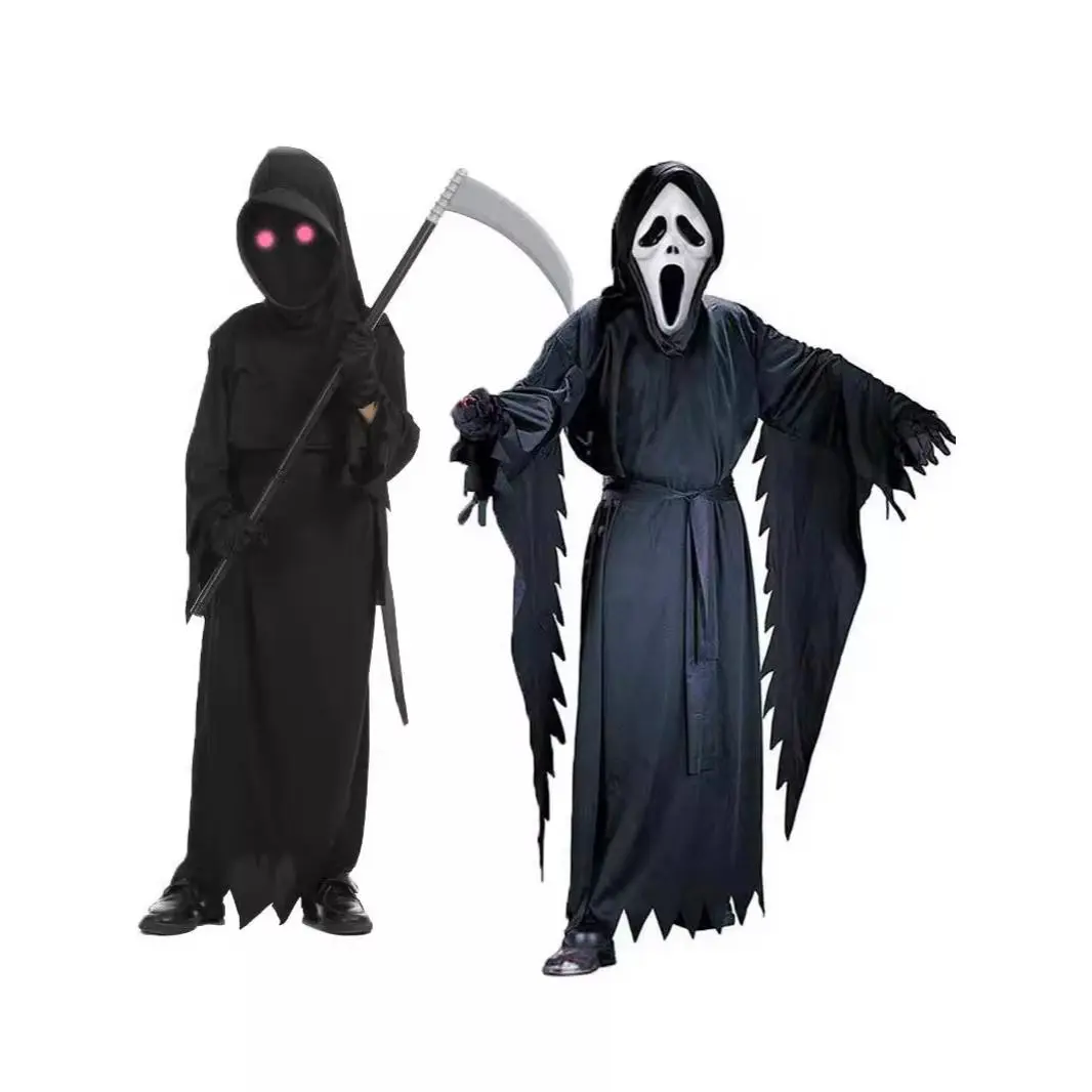 Halloween Death Zombie Costume Screaming Ghost Clothes Cos Adult and Children Play Scary Clothes